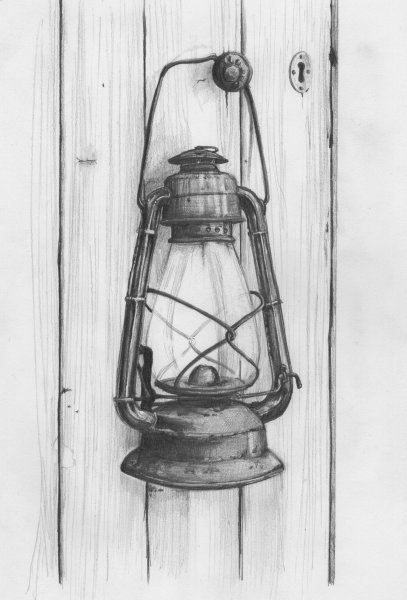 Керосиновая лампа раскраска