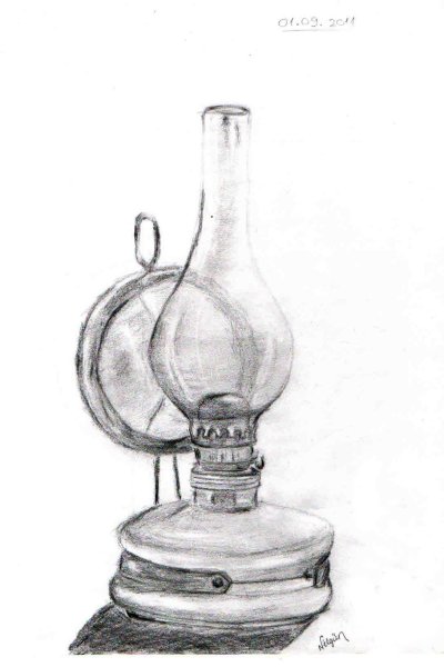 Керосиновая лампа рисунок