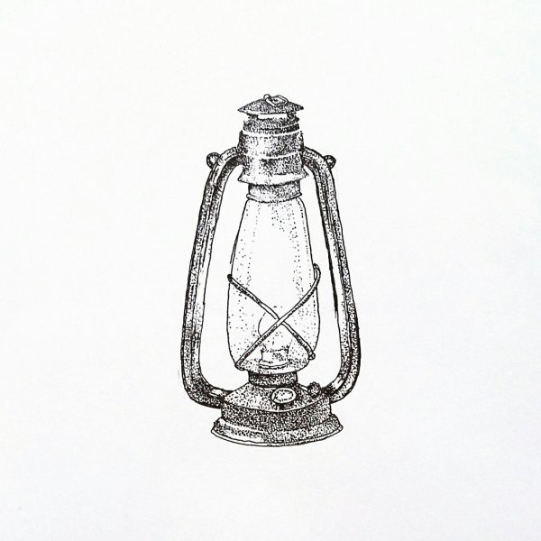 Керосиновая лампа карандашом