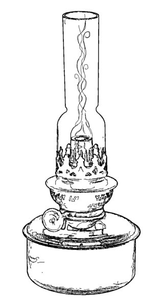 Керосиновая лампа акварелью