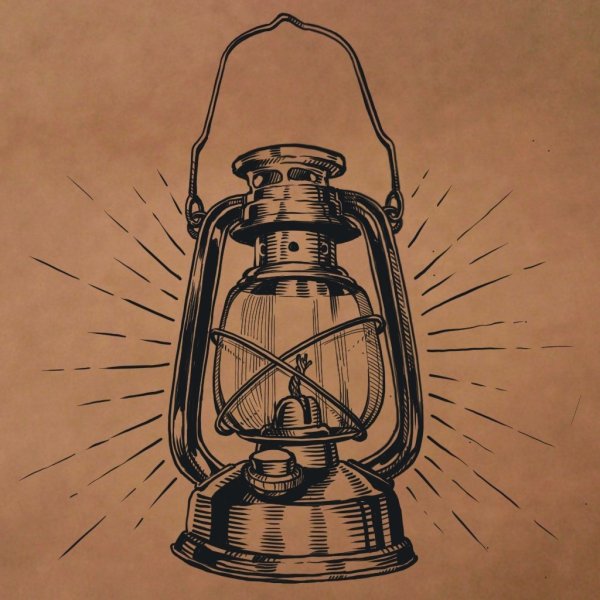 Раскраска керосиновая лампа для детей