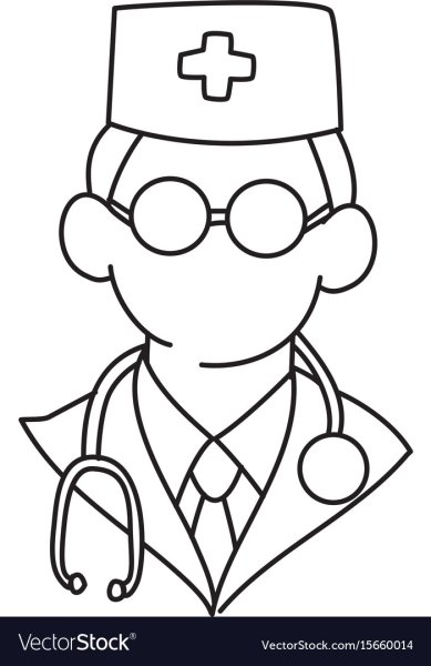 Доктор раскраска для детей