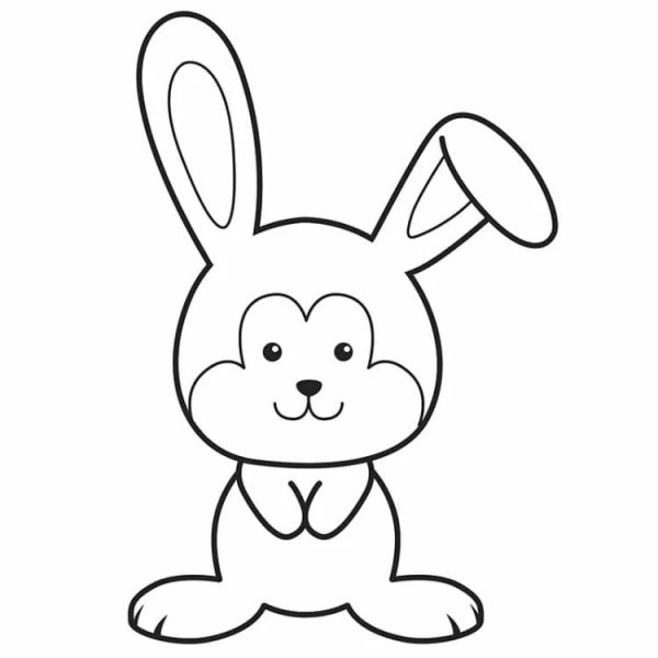 Рисунок зайца для срисовки