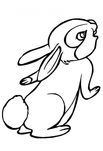 Рисунок зайца для срисовки