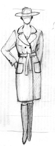 Пальто набросок