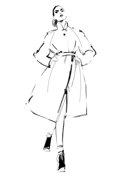 Пальто эскиз