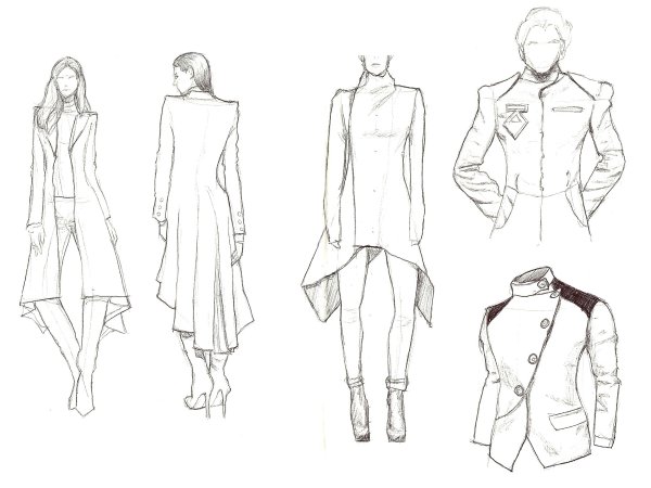 Наброски одежды