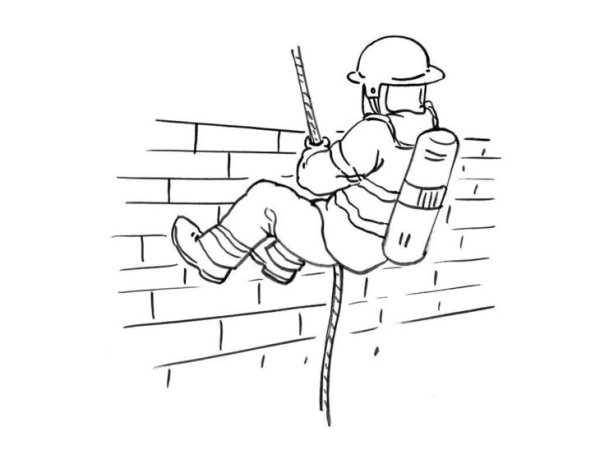 Пожарный рисунок карандашом