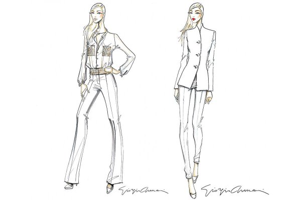 Эскиз женского костюма