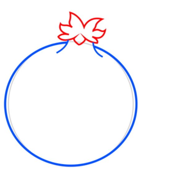 Гранат пошагово рисунок