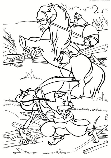 Богатырь рисунок