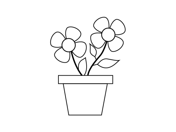 Одиночное растение рисунок