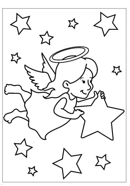 Рождественская звезда раскраска