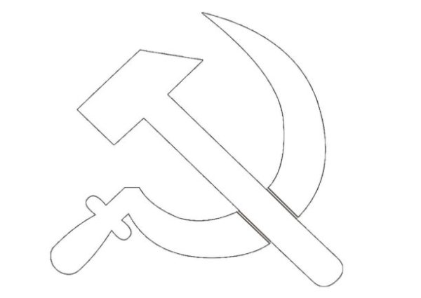 Серп и молот СССР контур