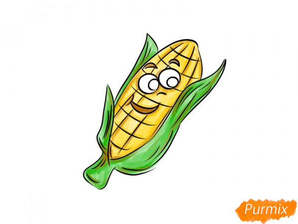 Как нарисовать кукурузу