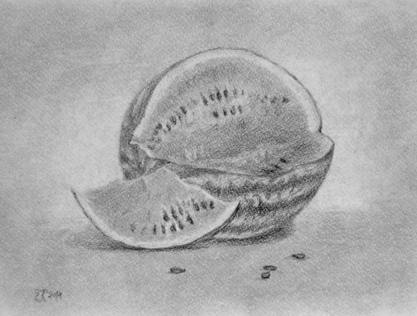 Арбуз раскраска