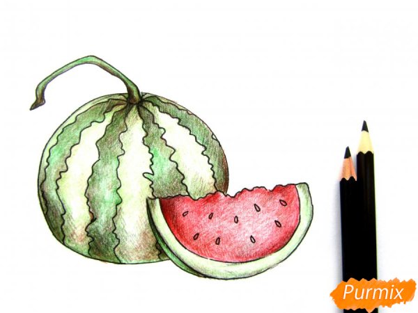 Нарисовать Арбуз карандашом
