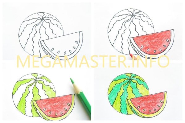 Арбуз раскраска