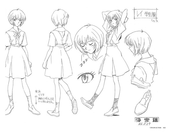 Рей скетч Евангелион