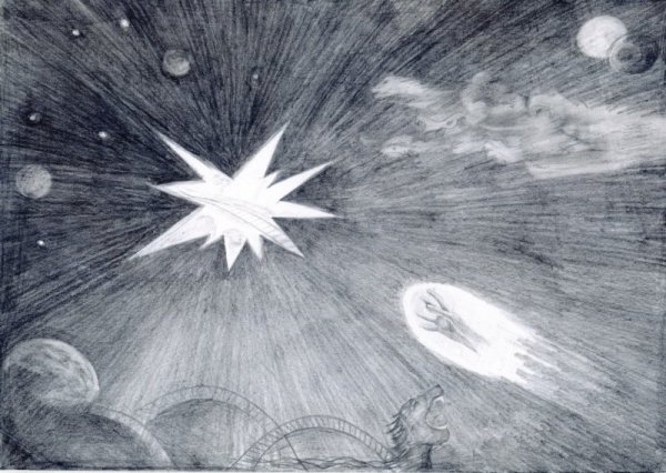 Космос карандашом