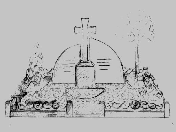 Эскиз памятника монумента героям Великой Отечественной войны