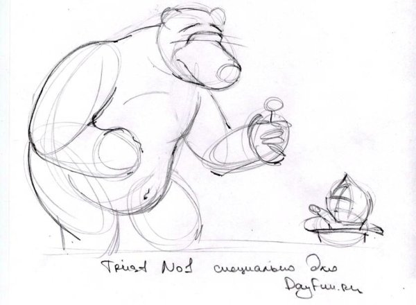 Маша и медведь рисунок