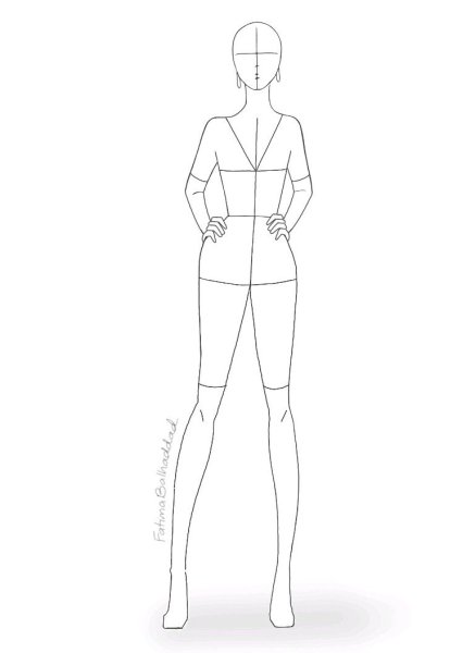 Повседневный стиль эскиз