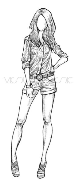 Девушки для срисовки в полный рост