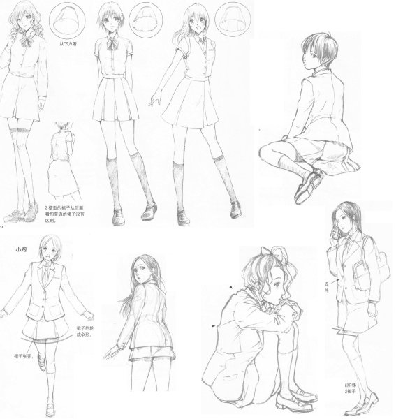 Рисунок девушки карандашом в полный рост