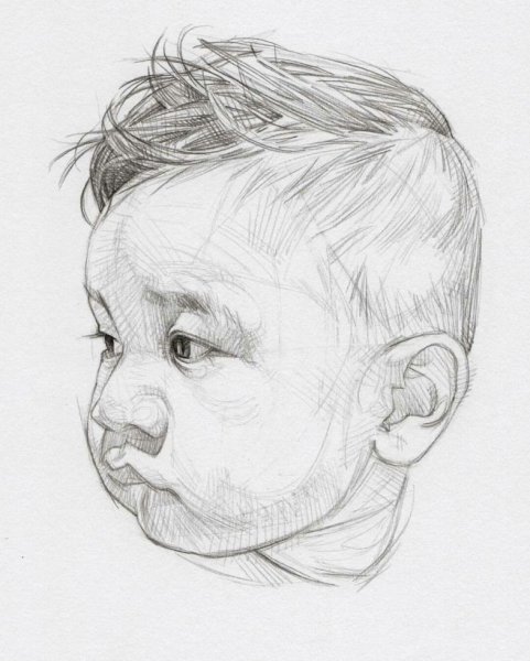 Зарисовки портретов карандашом