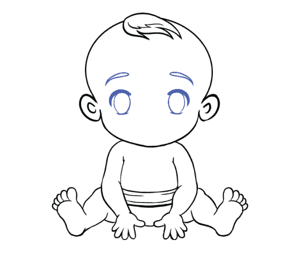 Младенец для срисовки