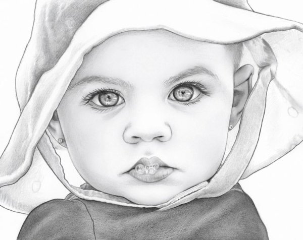 Малыш рисунок карандашом