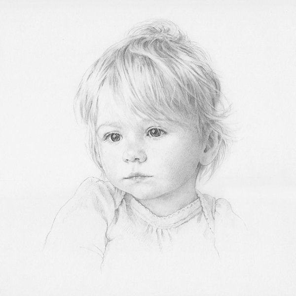 Детские портреты карандашом