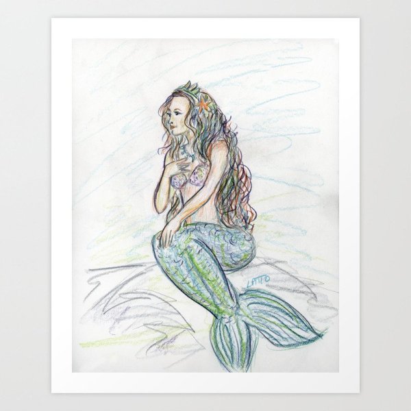 Color Pencil Русалка