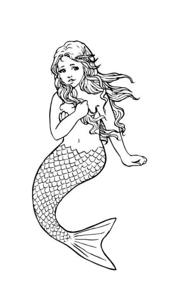 Русалка из сказки Пушкина раскраска