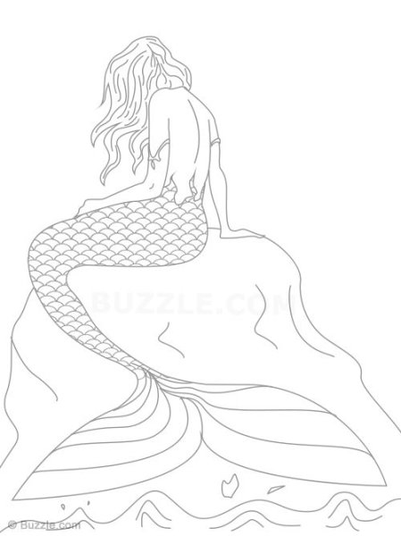 Статуя русалки эскиз
