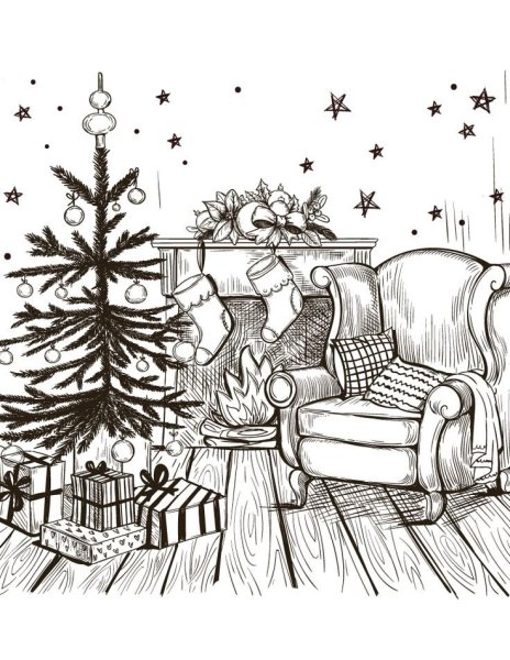 Раскраски новогодние прикольные