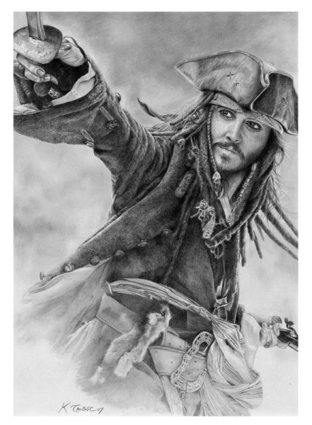 Джек Воробей рисунок