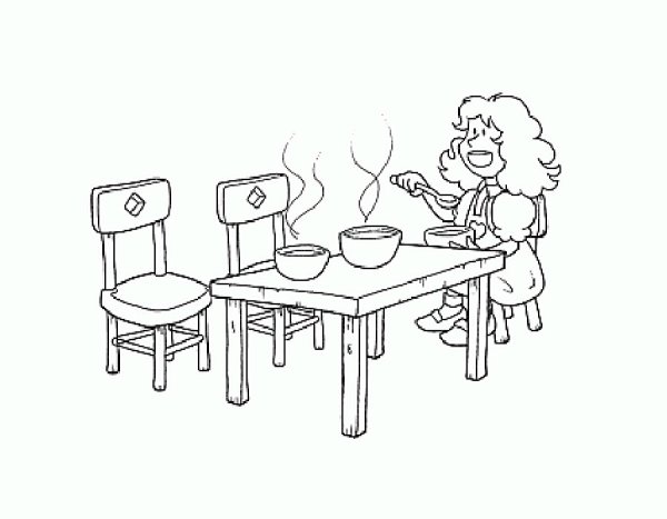 Раскраска столовая в школе