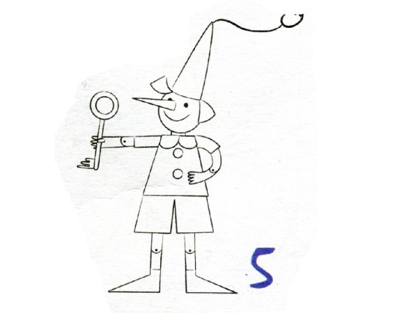 Буратино рисунок