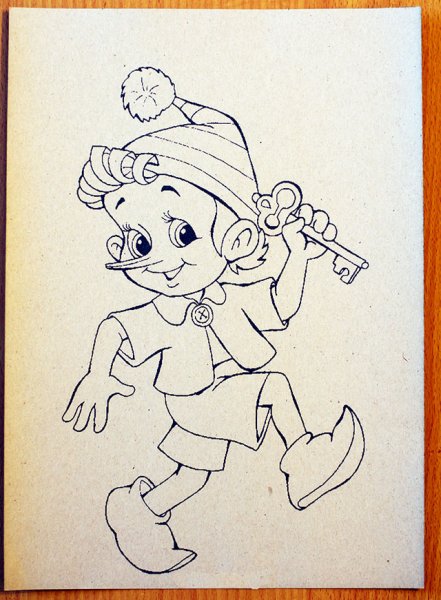 Буратино карандашом