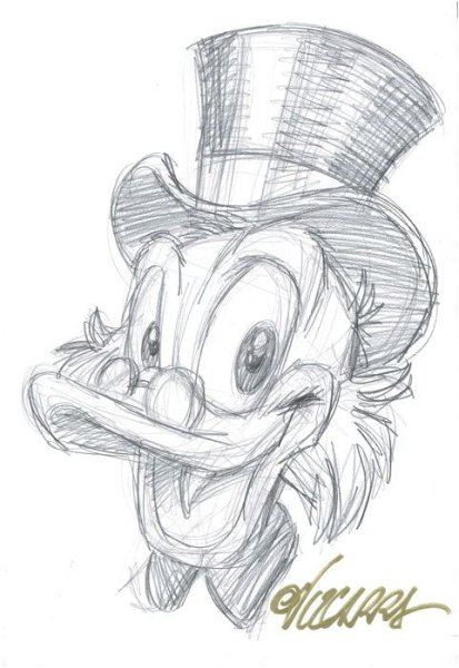 Скрудж макдак карандашом