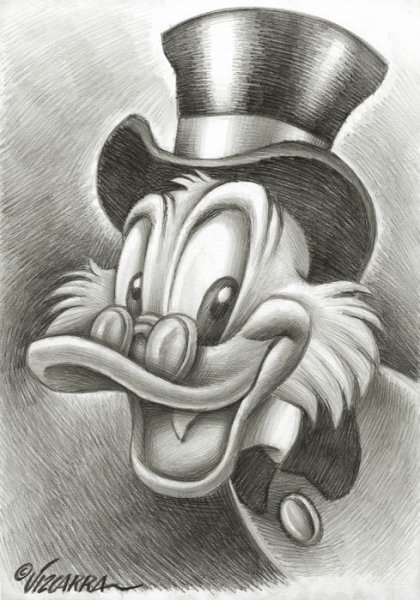 Скрудж макдак карандашом
