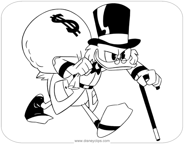 Скрудж макдак черная белая