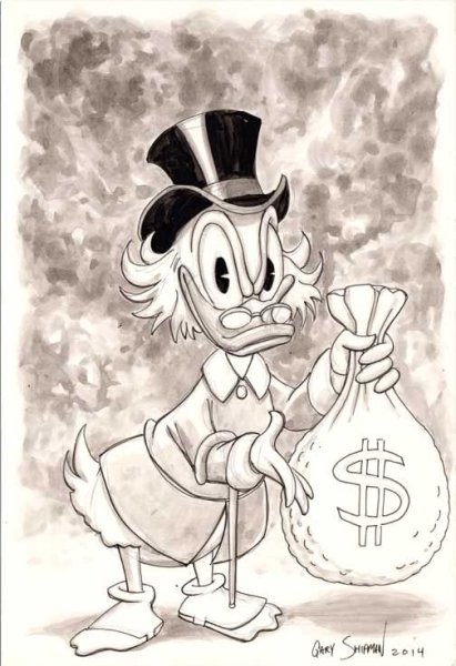 Скрудж макдак раскраска с деньгами