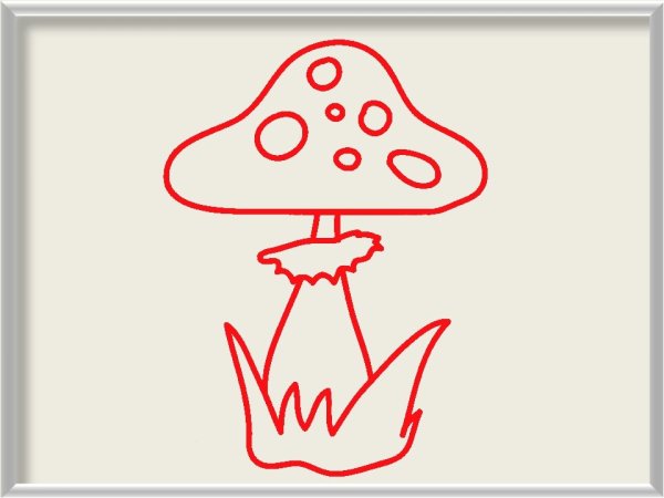 Мухомор поэтапное рисование