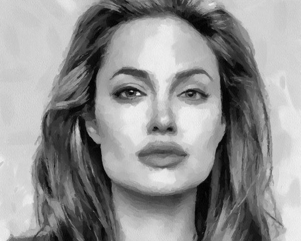 Анджелина Джоли для срисовки