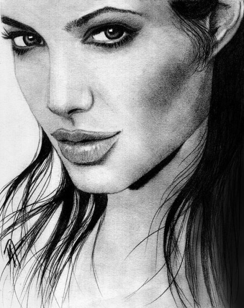 Анджелина Джоли скетч