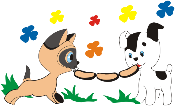 Котенок Гав и щенок