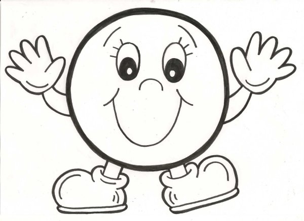 Раскраска Колобок для самых маленьких